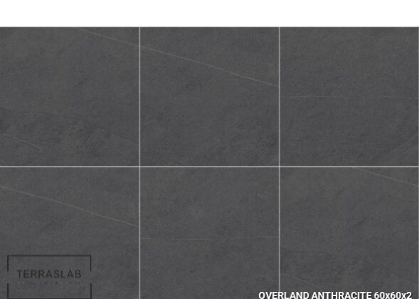 Керамическая террасная плита 60x60x2 Overland Anthracite